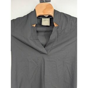 Orttu Men's Star Neck Shirt Black Short Sleeve sz Medium